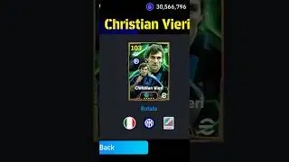 New Epic: Christian Vieri [Level Leaks - 33] Strength +2 #efootball [Inter Milan💙🖤]