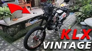 MOTOR KAWASAKI KLX VINTAGE LAGI JAMAN NYA SEKARANG, AUTO SKENA KALCER, BASIC KLX L,