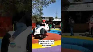 Madhavgarh Farms funny mechanical bull ride 🤣 😂  #madhavgarh #viral #viralshorts