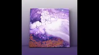#59 - Cloud Effect Tree Ring Pour - Acrylic Pouring, Fluid Art