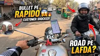 Rapido on Bullet 😱 Girls Reaction 😍! Motovlog #Rapido#RapidoOnBullet 