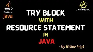 Try block with resource statement in java| lec 80 | Java Tutorial| BhanuPriya