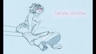 Sarada Uchiha Speed Drawing | Naruto, Boruto.