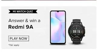 Amazon MI Watch Quiz Answers | Win Redmi 9A | 29 SEP - 14 OCT 2020