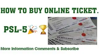 How To Buy tickets online. In Detail. PSL-5]آن لائن ٹکٹ کیسے خریدیں۔ تفصیل سے. پی ایس ایل ۔5