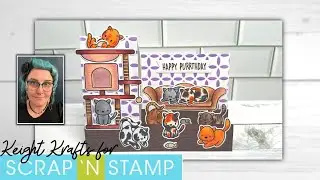 Fun Fold Landscape card 3D Birthday Card Inspiration Hop!