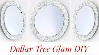 Dollar Tree Glam DIY Wall Mirror #dollar #dollartreeglam #dollartreedecor