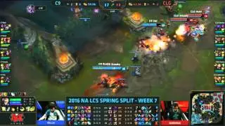 C9 Rush - INSANE LEE SIN INSEC PLAY! (C9 vs CLG Highlight)