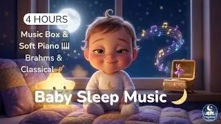 TinySleep Studio &mdash; 4 Hour Baby Sleep Music | Music Box Lullabies (50 BPM) | Soft Piano & Calm Sound