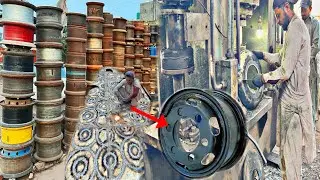 How to Make Truck Rim Plate From Old MS sheets ||Manufacturing Process of Wheel Rim plate