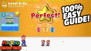Mario Vs Donkey Kong Switch | Level 6-2+ Slippery Summit Plus Easy Guide