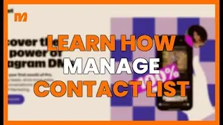 LEARN how to MANAGE YOUR CONTACT LIST in MANYCHAT