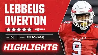 Milton's (GA) 5-star defensive end Lebbeus Overton | 2021 High School Football Highlights