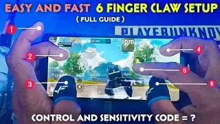 Fast and easy 6 FINGER CLAW SETUP ⚡⚡ full guide - Pubg Mobile
