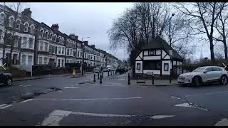 Street scene on Christmas day 2021 in Queen's Park, London.