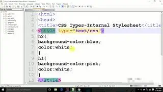 CSS Types || Internal ,External and Inline Style Sheet || Internet programming || Web Technology
