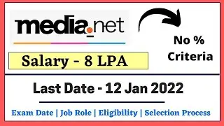 Media net Off Campus Drive 2022 | Media net Recruitment 2022 | Media.net Hiring Process |Salary 8LPA