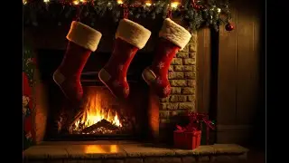 Cozy Christmas Cabin Fireplace 🎄🔥 4 Hours | Christmas Ambience, Crackling Fire, Relax & Sleep