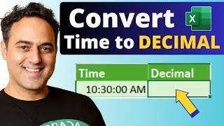 How to Convert Time to a Decimal in Excel