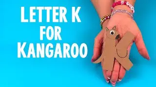 DIY Letter K for Kangaroo Craft | Fun Alphabet Animal Craft for Kids #diy #craft #craftyfun #kids