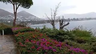 Bucht von Turgutreis-T&uuml;rkei-T&uuml;rkische &Auml;g&auml;is-Regentag