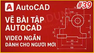 Học AutoCAD | Học Vẽ Bài Tập AutoCAD dành cho người mới | Bài 39
