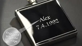 Engraved Hip Flask