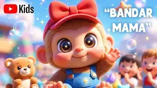 Bandar Mama Chala Bazaar | Funny Fast Rhymes for Kids | NurseryRhyme 3D Animation#shorts#bandarmama 