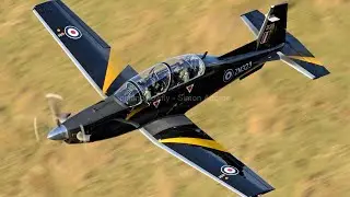 Mach Loop - RAF Texan T1 low flying training in Wales!