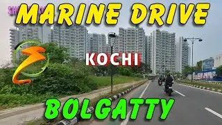 Kochi- Marine Drive to Bolgatty Palace Hotel & Grand Hyatt Hotel - Drive vlog