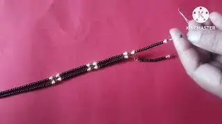 Kali pot mangalsutra kaise banaye//Gahu mani mangalsutra design
