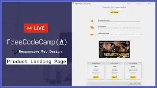 🔴 Building Product Landing Page Project for Mobile | Responsive Web Design - FreeCodeCamp