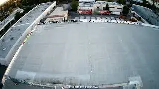windy day drone footage of some San Fernando valley graffiti 