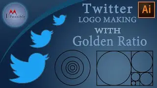 Twitter logo making in illustrator with golden ratio technic. create twitter logo