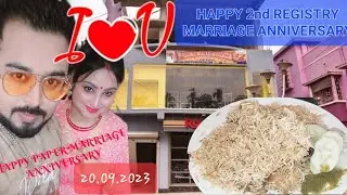 OUR 2nd REGISTRY MARRIAGE ANNIVERSARY | BOMBAY BIRIYANI & CABIN | PAPER MARRIAGE ANNIVERSARY |