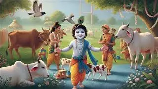 Choti Choti Gaiya Chote Chote Gwal 🐄👦 | Kids Cartoon Song | Baby Doll Chiku | Krishna Rhymes