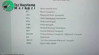 Kısaltmalar Listesi Hazırlama