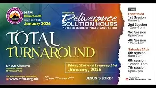 Deliverance & Solution Hour || Session 6 || Saturday 24th January 2026 @ 12noon UK Time