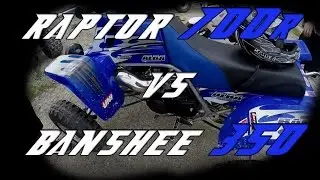 Raptor 700R Vs. Banshee 350 | Good Race On Pavement