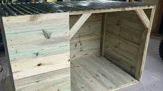 Backyard Dog House, diy doghouse, pig pen, goat shelter, tortoise. Quick easy build #CoopsByJoe #fyp