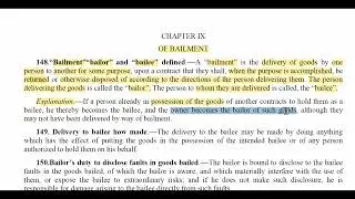 Bailment sec 148 to 150