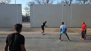 St John's Park - Danny & Tywan vs Aaron & Sagat - Doubles Handball Filmed By Shena - 4.16.2024