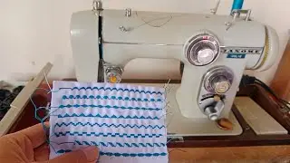 Sewing with a stitch pattern using a Janome 672 sewing machine