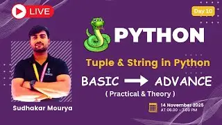 Tuple & String Datatype in Python | Python Full Course in Hindi for Beginners