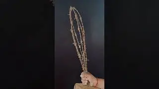 Making Barbed Wire Whip | Brutal DIY Survival Weapon Build #survival #diy #handmade #shortvideo