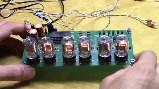 Numitron Tube Clock using the MM5314N Clock Chip - Rich White s/n 16