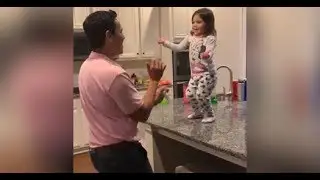 Mom Catches Dad & Tiny Toddler Sharing Cutest Salsa Dance-Off.