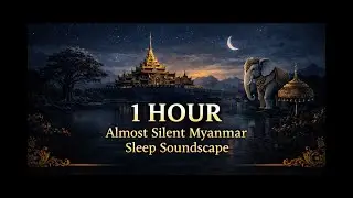 1 Hour Almost Silent Myanmar Sleep Soundscape | Deep Sleep & Calm Night