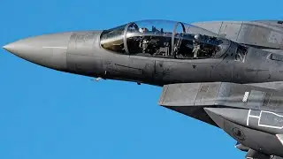 Взлет и посадка истребителя F-15 Strike Eagle, ВВС США