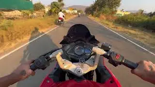 Bajaj Pluser RS 200 vs RC 200 Fun Ride || RC200 with Akrapovick exhaust || 